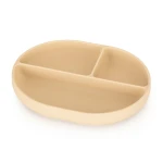 PETITE&MARS Silikonowy talerzyk z przegródkami owalny Take&Match Desert Sand 6m+