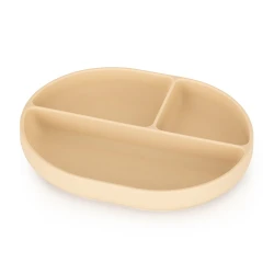 PETITE&MARS Silikonowy talerzyk z przegródkami owalny Take&Match Desert Sand 6m+