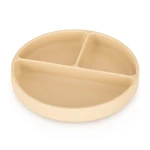 PETITE&MARS Silikonowy talerzyk z przegródkami okrągły Take&Match Desert Sand 6m+
