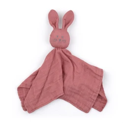PETITE&MARS Bambusowa muślinowa przytulanka Hugo Dusty Rose 0m+