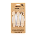 PETITE&MARS Zestaw silikonowych łyżeczek do nauki jedzenia 3 szt. Take&Match Desert Sand 6m+