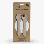 PETITE&MARS Silikonowe sztućce TAKE&MATCH Desert Sand 6m+