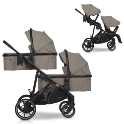 EasyGo Duoflex Savana Beige 2 x gondola 2 x siedzisko dla bliźniąt