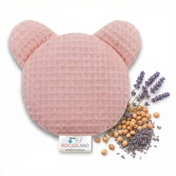 Termofor z pestek wiśni + lawenda 180g miś różowy