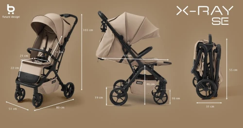 future-design-wózek-spacerowy-x-ray-se-almond-cream-wymiary