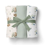 Bocioland Pieluszki muślinowe 3-pak zielone