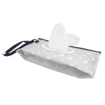 Bocioland Etui na nawilżane chusteczki szare gwiazdki