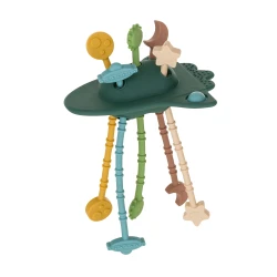 PETITE&MARS Silikonowa zabawka sensoryczna Crazy rocket misty green
