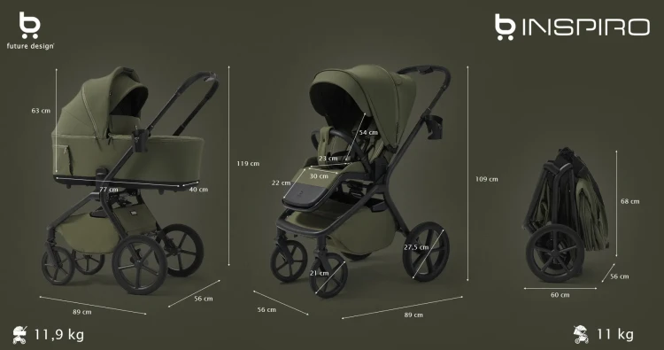 Inspiro-future-design-wózek-dziecięcy-2w1-silk-olive-wymiary.webp