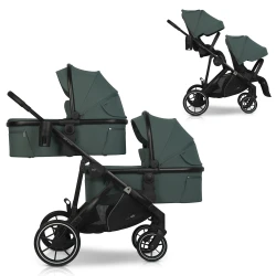EasyGo Duoflex Sage Green 2 x gondola 2 x siedzisko dla bliźniąt 
