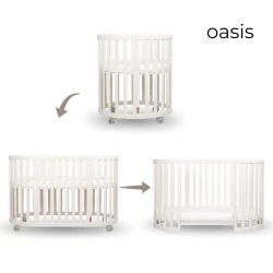 Espiro Łóżeczko OASIS okrągłe - white 01