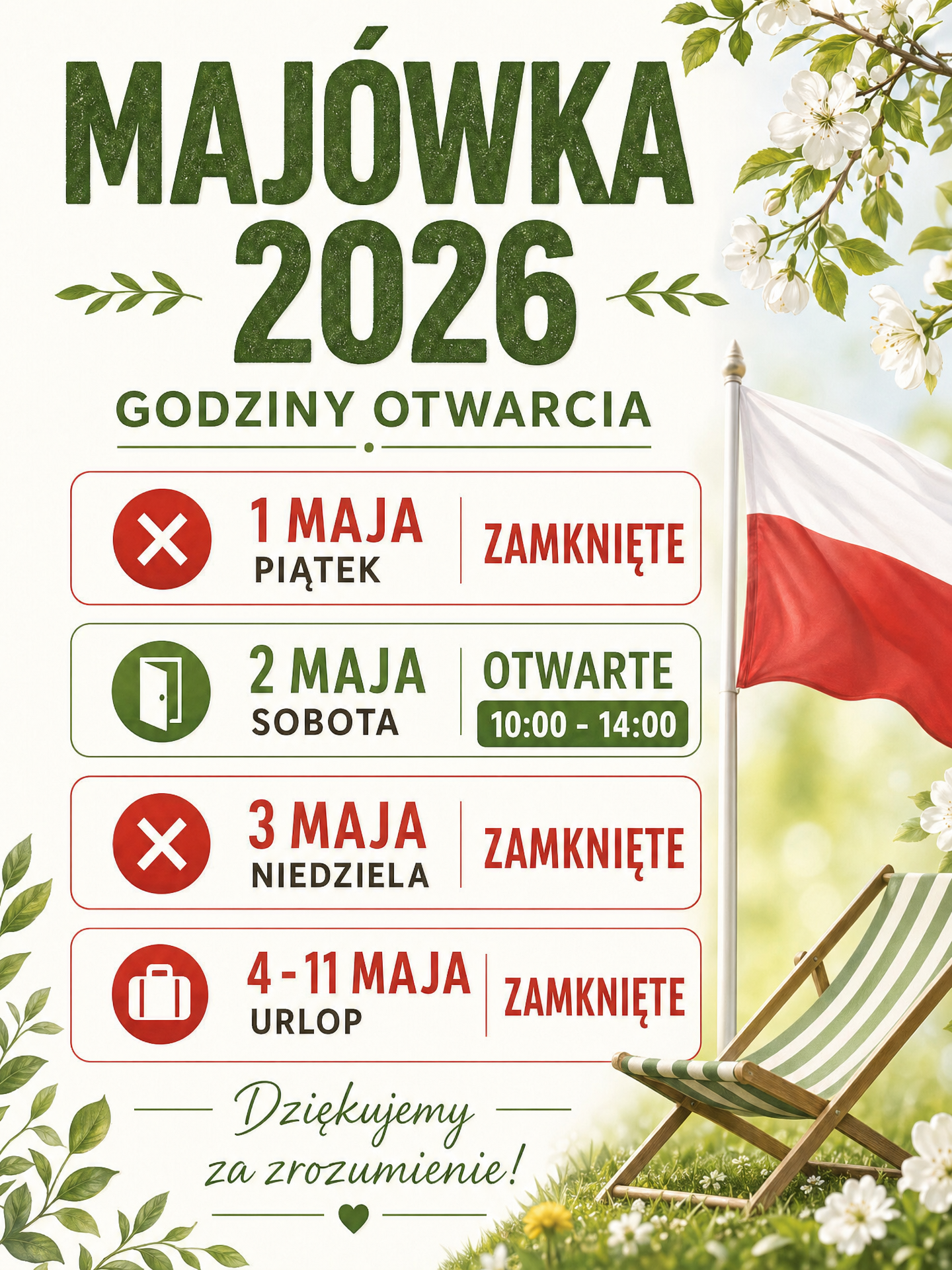 Baner-informacyjny-sklep-stacjonarny-krak-wit-harmonogram-pracy-piatek-1-maja-zamkniete-sobota-2-maja-otwarte-od-4-maja-do-11-urlop