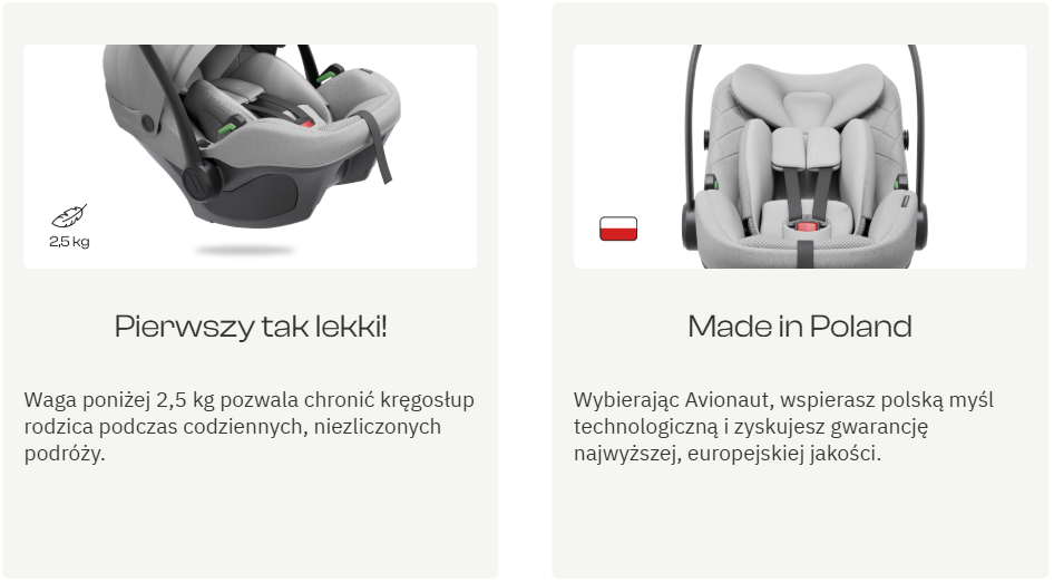 baner-pixel-3-dwa-zdjęcia-pierwsze-informuje-o-wadze-fotelika-2,5-kg-drugie-o-tym-że-jest-to-produkt-polski